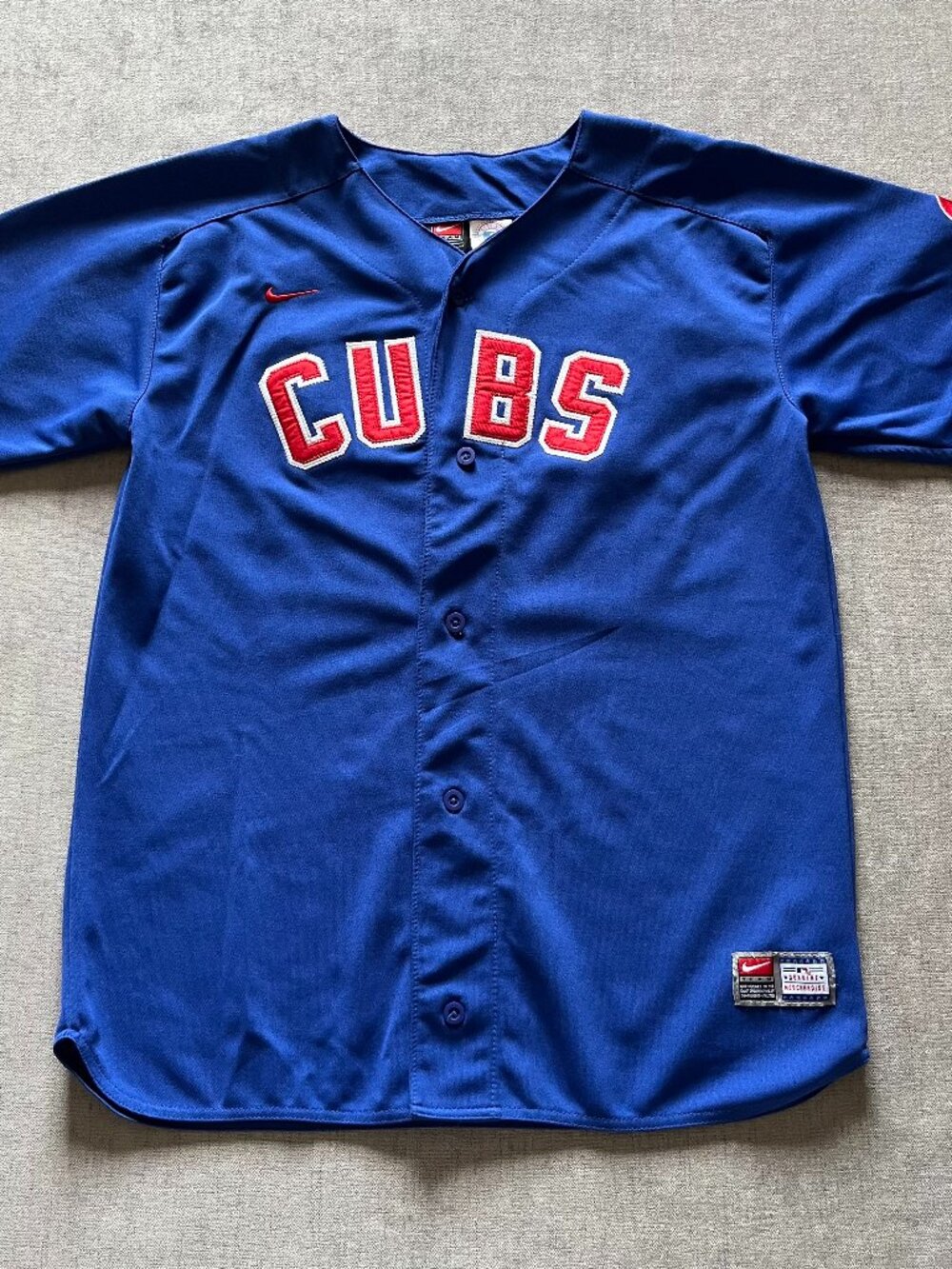 Vintage Chicago Cubs Mark Prior Nike Jersey Men L Blue MLB #22 Stitched Baseball
